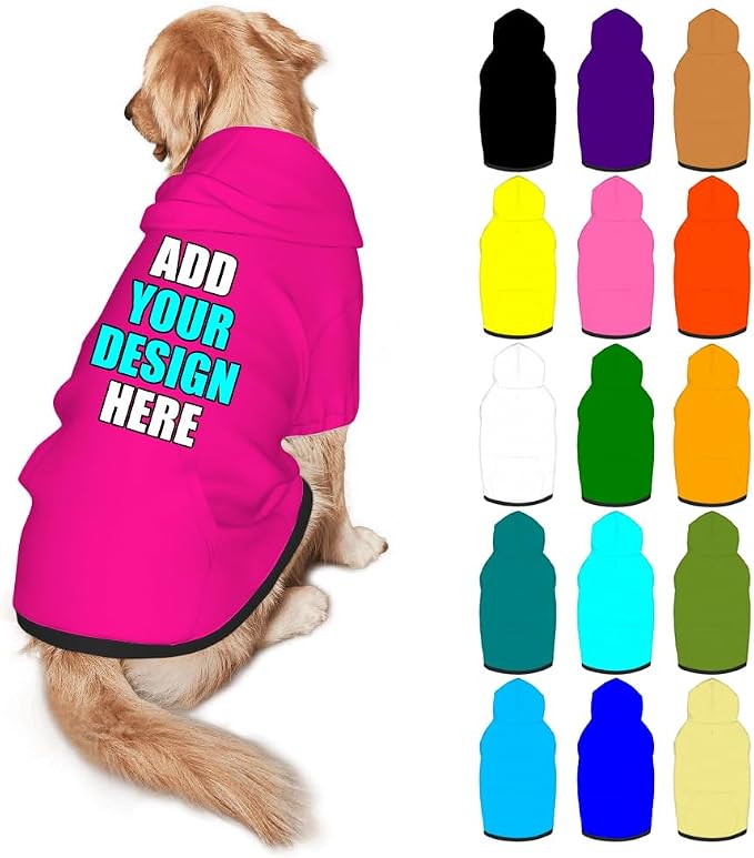 Customized Dog Hoodie with Name Logo Personalized Text Soft & Warm by Mynvzrk