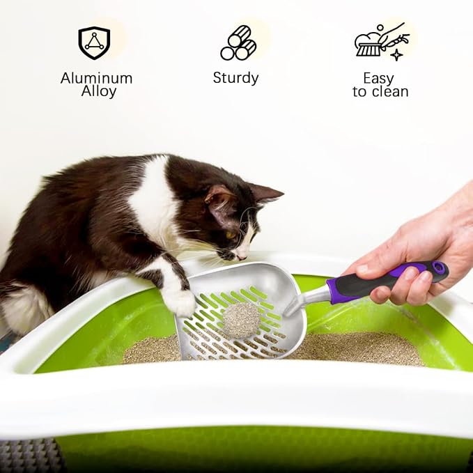 Cat Litter Scoop -Metal Cat Litter Scoop-Upgrade Sturdy Mesh Scooper - Image 3