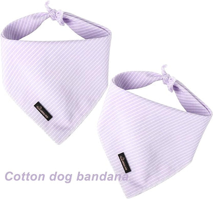 ARING PET Summer Dog Bandana-Cute Lavender Dog Bandanas, Comfortable Pet Scarf - Image 3