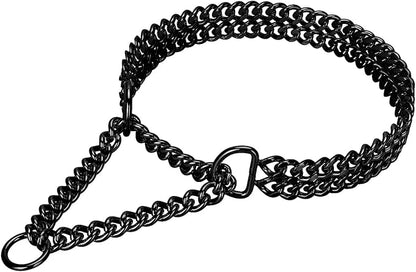 Stainless Steel Black Dog Chain Collar by KINGOLDOS