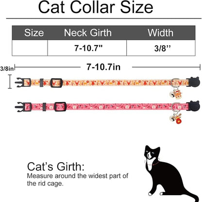 Christmas Cat Collar, Cotton 2 Pack Cat Collar - Image 3