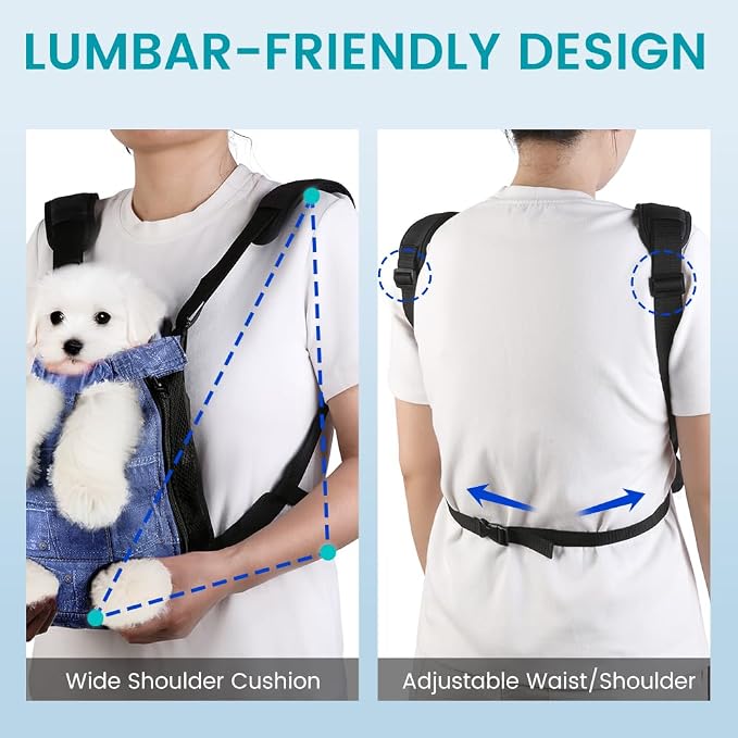 Dog Backpack Carrier, Front Pocket - Image 6