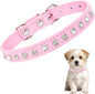 Small Dog Collars Bling Puppy Collars Diamond Pet Collars PU Leather Sparkly by Unknown