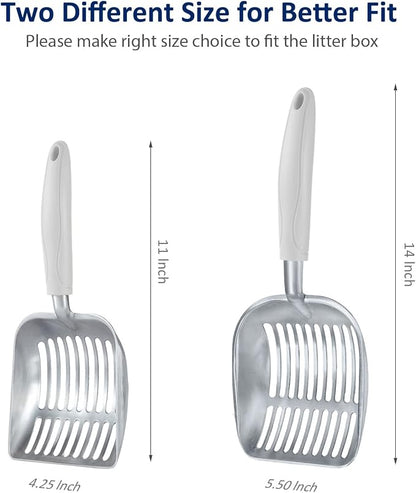 WePet Cat Litter Scoop, Aluminum Alloy Sifter, Kitty Metal Scooper, Deep Shovel - Image 3