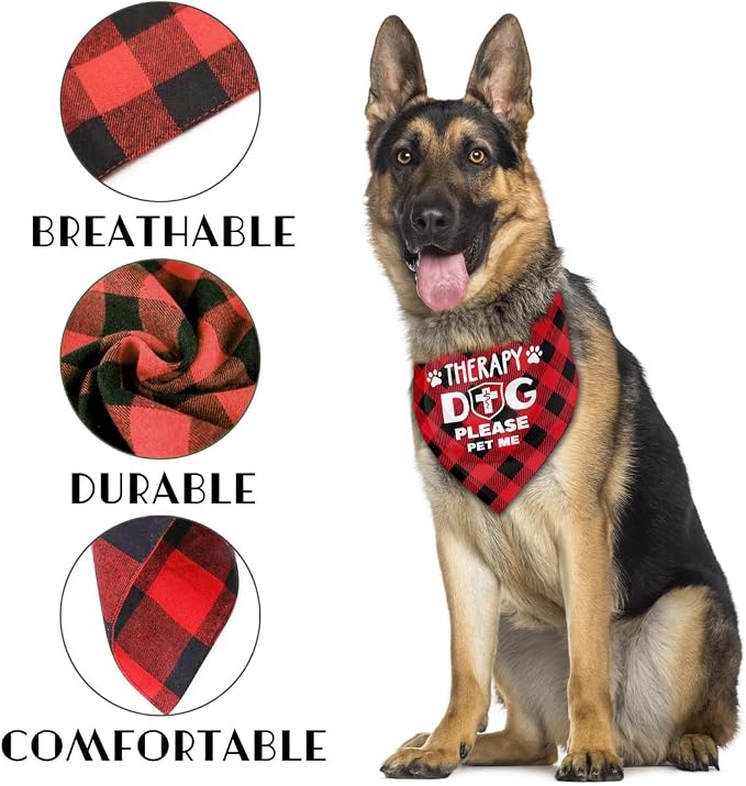 Dog Bandana, Emotional Support Animal Dog Bandana, Dogs Scarf Classical Printing - Image 3