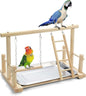 Natural Wood Bird Playground Parrot Perch Playstand Play Gym Stand Playpen by FrgKbTm