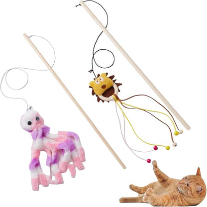 NOWFRESH Cat Wand Toy Set, Equipped by Unknown