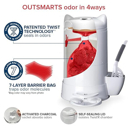 Red Rocket XL Cat Litter Pail Multi Kitty Twist’R Step Litter Disposal System - Image 2
