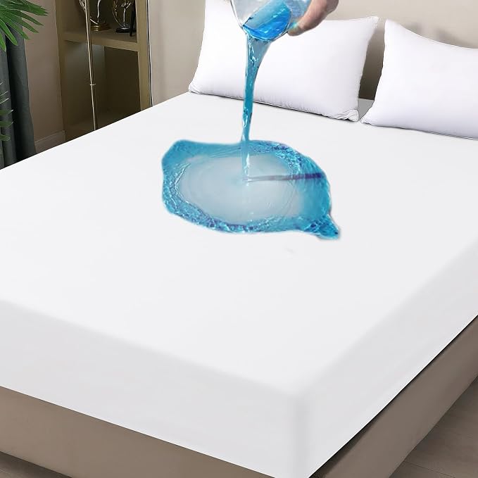 Twin Mattress Protector Waterproof, Fitted Sheet Style Breathable Mattress Cover - Image 8