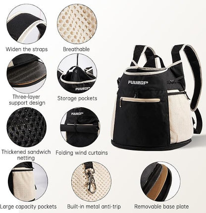Pet Dog Carrier Backpack, cat Carrier Pouch, Small Dog Front Backpack, - Image 3