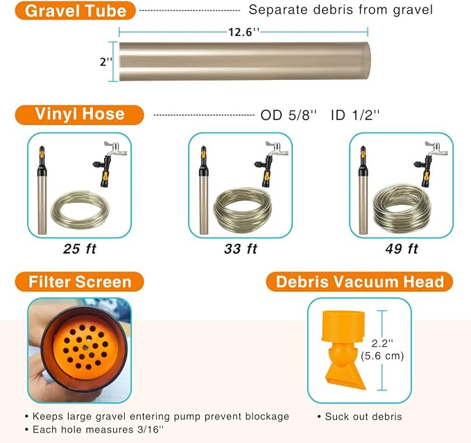 hygger Bucket-Free Aquarium Water Change Kit Fish Tank Siphon Gravel Vacuum - Image 5