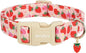 Strawberry Dog Collar, Cute Pink Dog Collars by Unknown