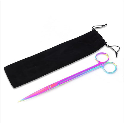 Mandala Crafts 10 Inches Rainbow Stainless Steel Straight Aquarium Scissors - Image 4