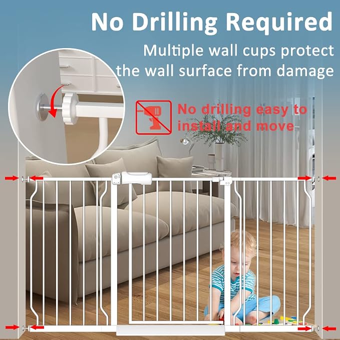 Extra Wide Large Baby Gate 67-71.5 Inch Automatic Close Pet Dog Gates - Image 4