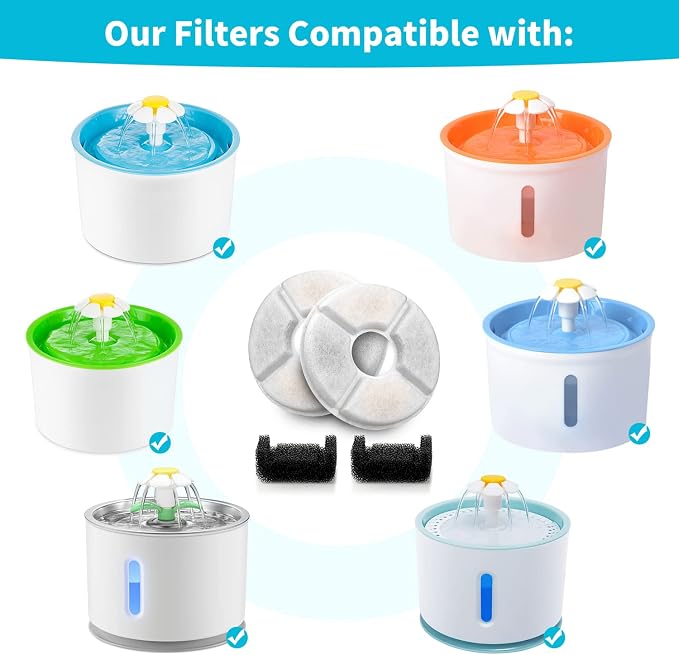 Cat Water Fountain Filter, Cat Fountain Filters Replacement Filters - Image 2