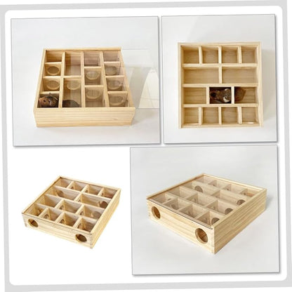 POPETPOP Wooden Hamster Maze Interactive Household - Image 4
