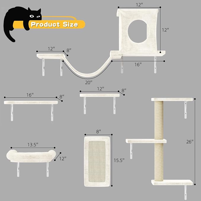 NUNU LAB Wall Mounted Cat Furniture Set - Image 6