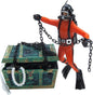 Live-Action Aquarium Ornament Creative Undersea Treasure Chest Diver Air by Eyech