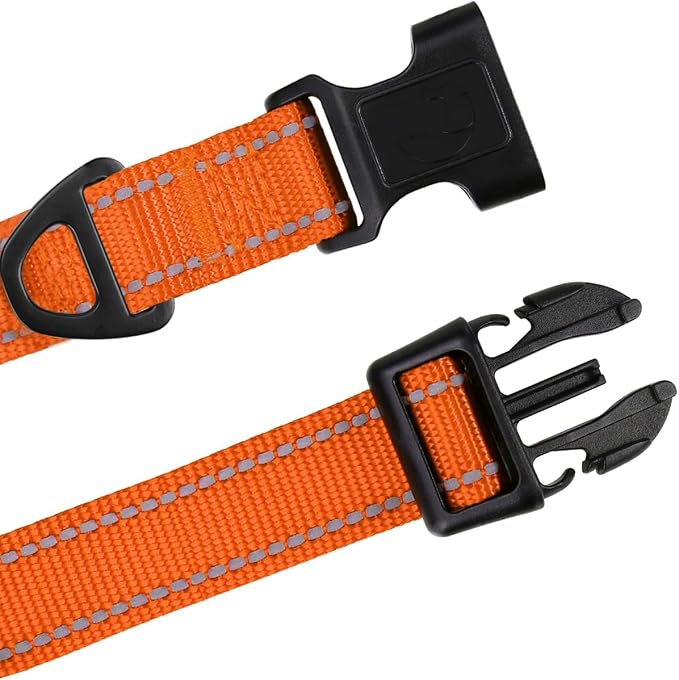 TagME Reflective Nylon Dog Collars, Adjustable Classic Pet Collar - Image 4