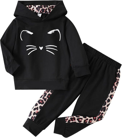 Toddler Baby Girls Clothes Long-sleeve Tie Dye Hoodie Sweatshirt Pants Hooded by Axumity