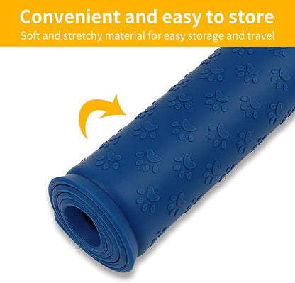 Ptlom Silicone Pet Placemat for Dog and Cat, Waterproof Anti-Slip Pet Feeding - Image 9