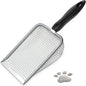Cat Litter Scoop, Sturdy Litter Cleaner Corner Shovel, Stainless Steel Mesh by UMUACCAN