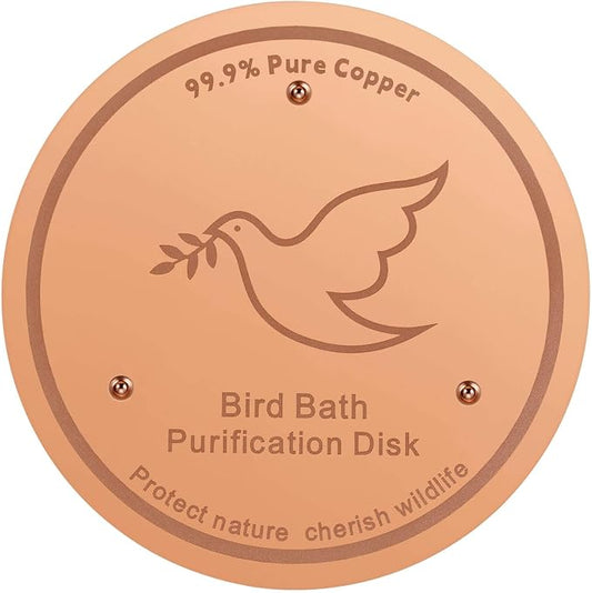 1Pack Bird Bath Copper Purification Disk | 0.6mm Reinforced 99.9% Pure Copper | by Unknown