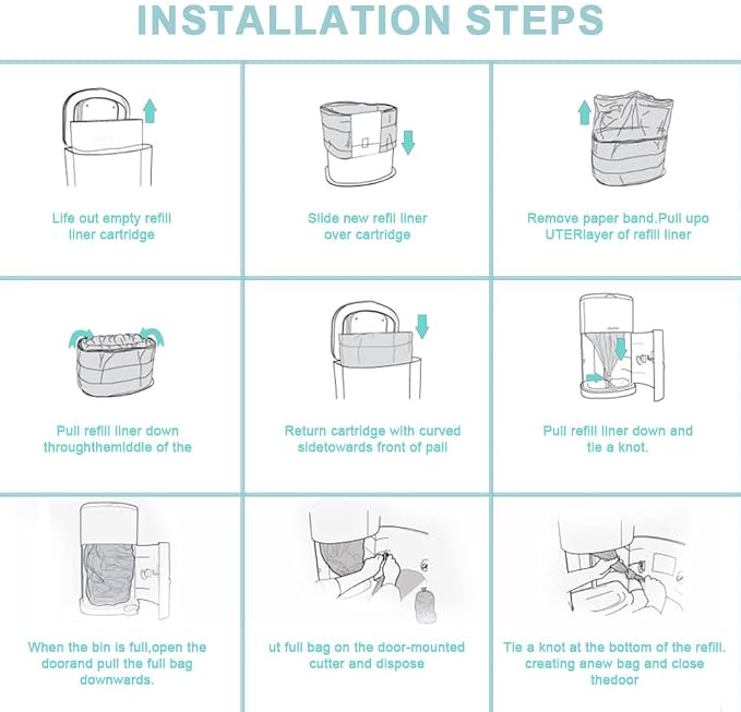 Cat Litter Pail Liner Refills Bags Compatible - Image 6