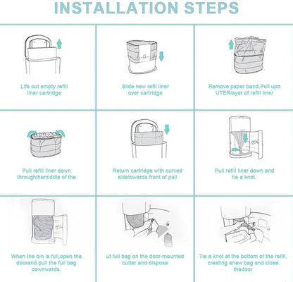 Cat Litter Pail Liner Refills Bags Compatible - Image 6