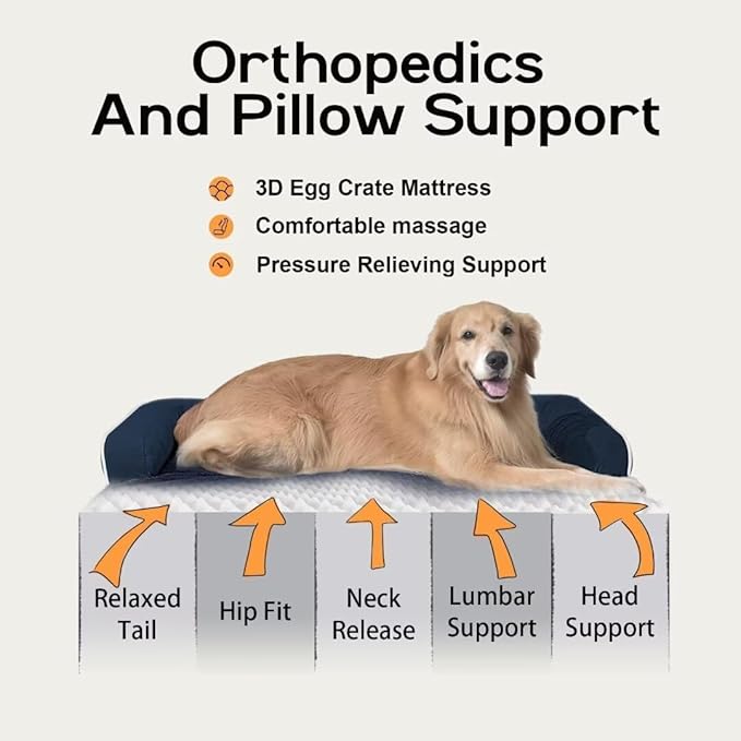 Dog Bed Medium Size Dog-Orthopedic Waterproof Bed - Image 3