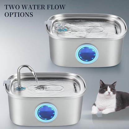 Cat Water Fountain Stainless Steel, 0.8gal/108oz Pet Water Fountain - Image 3