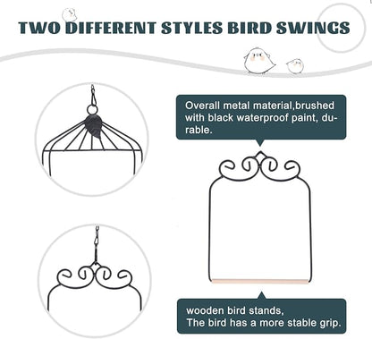 2PK Metal Frame Hummingbird Swings and Perches - Image 3
