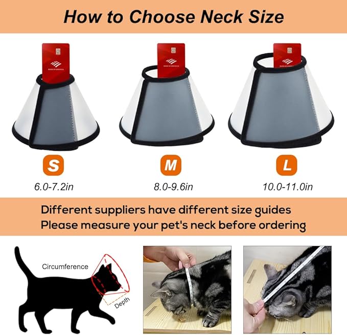 Vivifying Cat Cone, Adjustable Recovery Pet Cone, Three Sizes Lightweight - Image 4