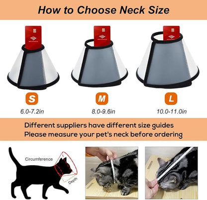 Vivifying Cat Cone, Adjustable Recovery Pet Cone, Three Sizes Lightweight - Image 4