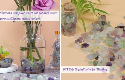 1lb Fluorite Aquarium Gravel Rocks Natural Tumbled Healing Crystal Chips Bulk - Image 3
