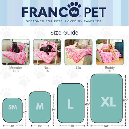 Franco Pet Barbie Super Soft Cozy Waterproof Sherpa-Backed Blanket Throw - Image 3