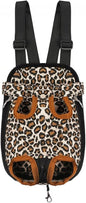 Pet Dog Puppy Cat Carrier Five Holes Backpack Double Shoulder Straps Canvas by MOJUN