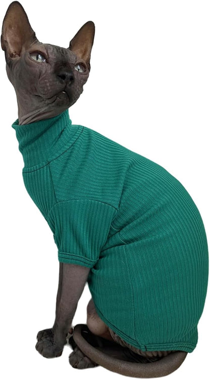 Sphynx Hairless Cats Shirt Breathable Cat Turtleneck Sweater Pullover Kitten by Kitipcoo