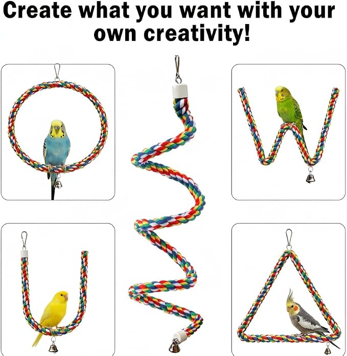 Bird Rope Perch & Birds Swing Set - Image 5