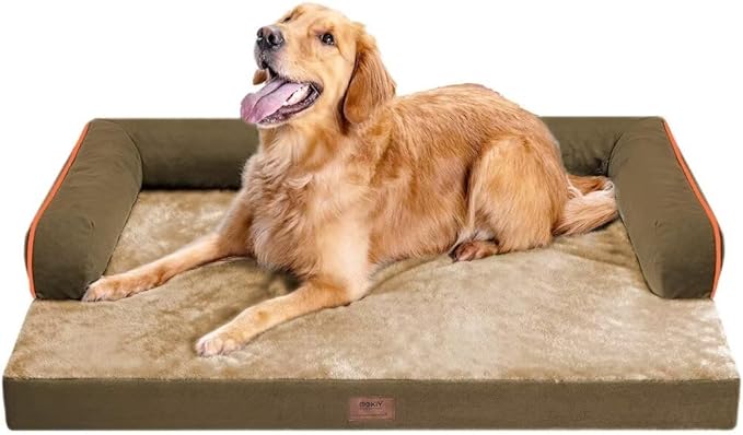 Large Dog Bed Orthopedic Washable: Extra Brown Large Big Dog Bed - Image 8