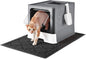 Cat Litter Box with X-Large Litter Mat and Scoop, Large Covered Litter Box with by Medario