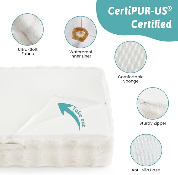 Faux Rabbit Fur Orthopedic Dog Bed, Dog Bed - Image 5