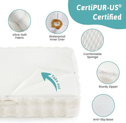 Faux Rabbit Fur Orthopedic Dog Bed, Dog Bed - Image 5