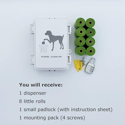 Dog Poop Bag Dispenser Wall Mounted Outdoor Pet Poop Bags Storage Container - Image 6