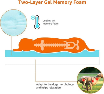 Amazon Basics Dog Bed with Cooling Gel Memory Foam, Machine Washable Removable - Image 5