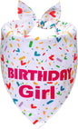 Dog Birthday Bandana Girl for Large to X-Large Dogs, Reversible 2 Patterns in 1 by WoffBow