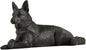 JFSM INC. 6" Black German Shepherd Dog Figurine – Hand-Painted Gift by JFSM+INC.