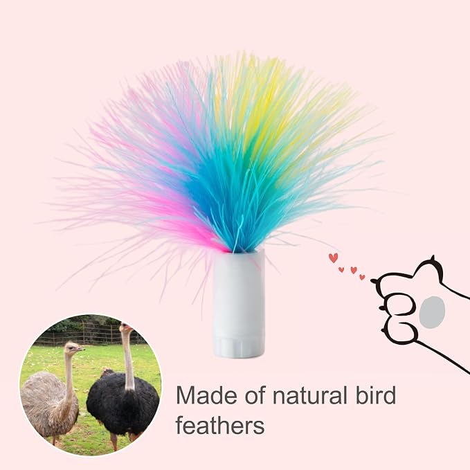 ORSDA 6Pcs Interchangeable Attachments Cat Feather Toys Replaceable Feathers - Image 6