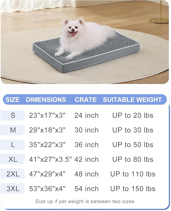 KSIIA Dog Bed for Crate Pad Waterproof for Medium Dogs - Image 6