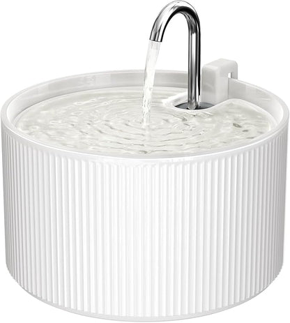 Voluas Ceramic Cat Water Fountain: 2.2L/74oz Cat Fountains by Voluas